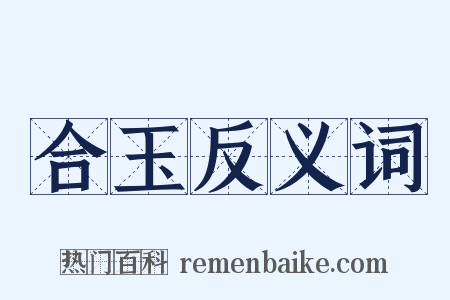 合玉反义词是什么意思的图片